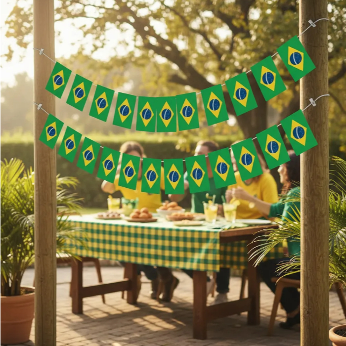 Faixa Decorativa Bandeiras do Brasil Copa do Mundo 2026 19 Bandeiras 15x9,5 cm Festcolor – Inspire