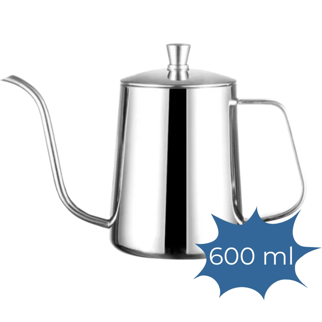 Chaleira Inox Bico De Ganso Jarra Cafeteira Barista 600ml