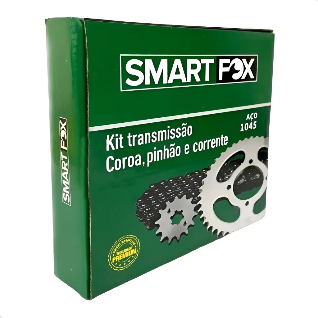 Kit Relação Completo Com Retentor Titan 150 / Fan 150 2004 Até 2015 ( Aço 1045 )