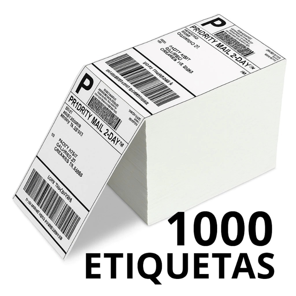 500 Etiquetas Térmicas Formato Resma 10x15 Cor Branco