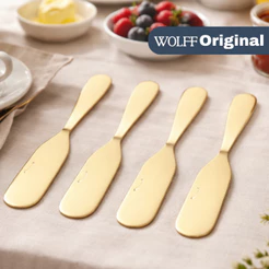 Conjunto 4 Espátulas em Aço Inox Dourado Mesa Posta - Wolff Original