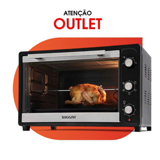 Outlet - Forno Elétrico 66L Suggar Grill c/ Espeto Assa Galetos 220V em Oferta na Shopee