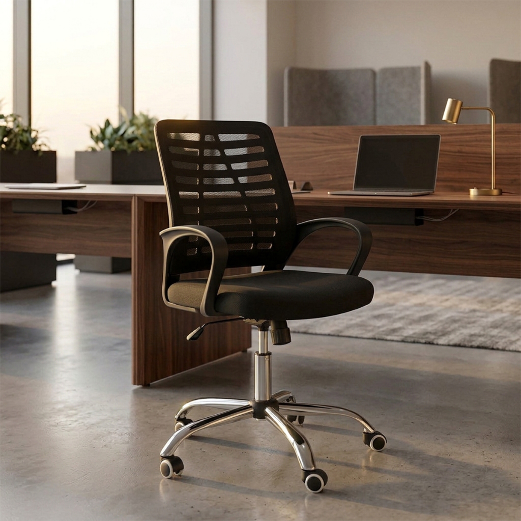 Imagem Cadeira De Escritório Giratória Office Ajustável