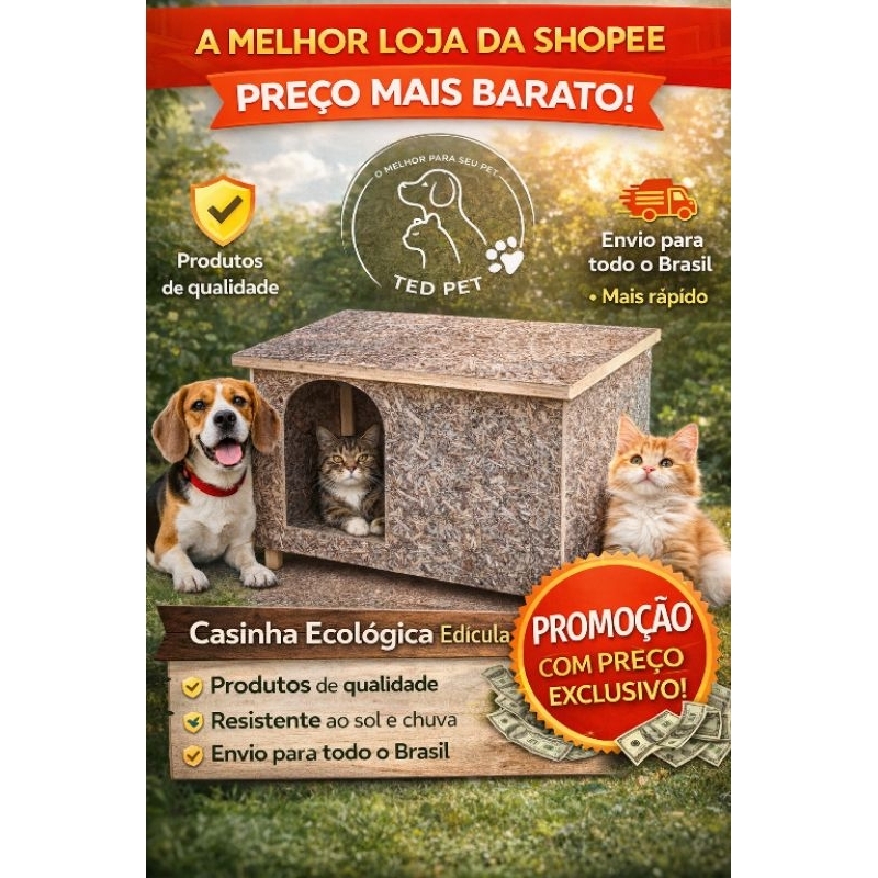 CASA CASINHA EDÍCULA ECOLÓGICA PARA  CACHORRO BARATO PROMOÇÃO