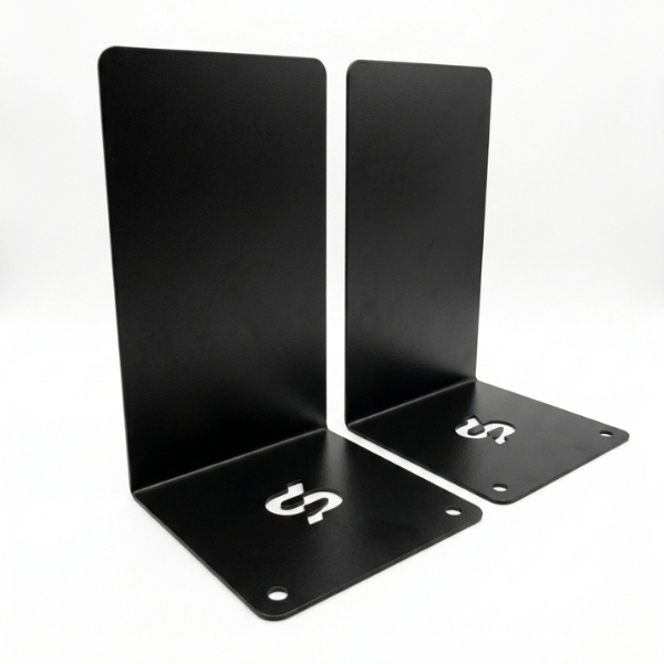 Bibliocanto Em L Suporte Livro Apoio Lateral Cor Preto 1 Par