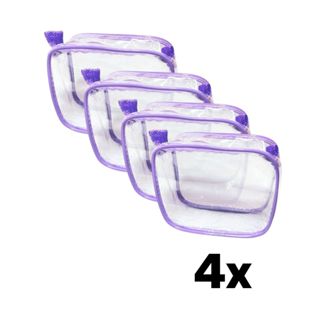 KIT com 4 MINI necessaire LÍLAS em Oferta na Shopee