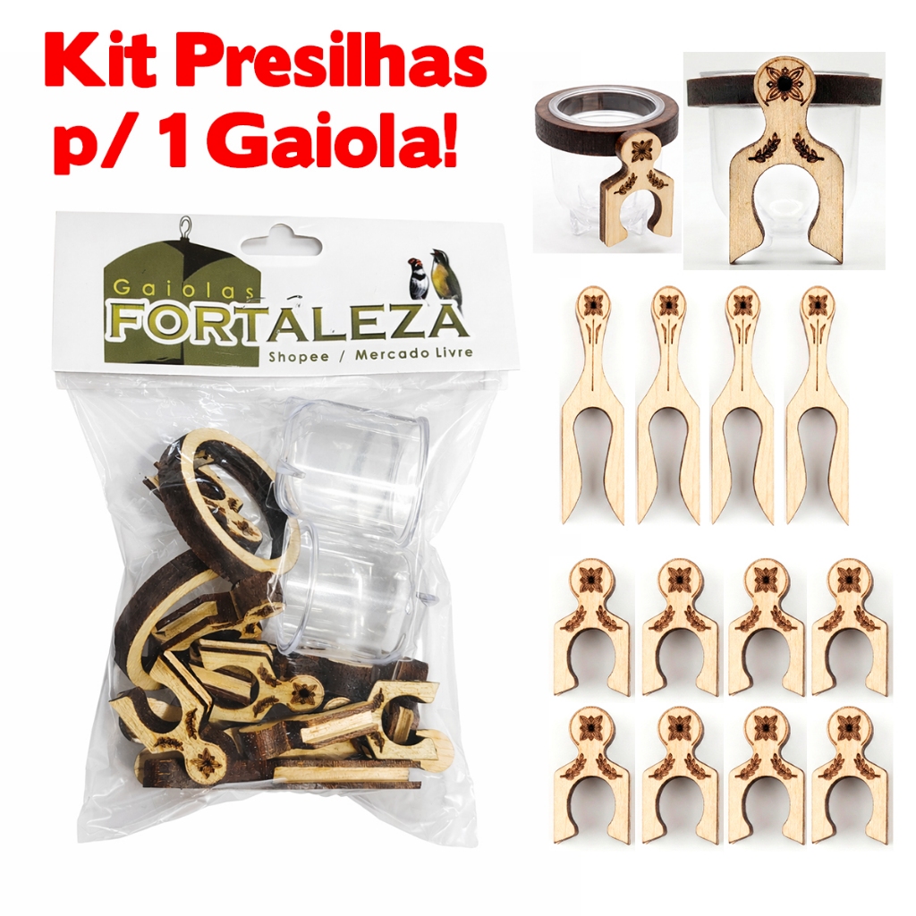 Poleiro pra Gaiola de Trinca Ferro e Coleiro KIT+PORTA VITAMINAS