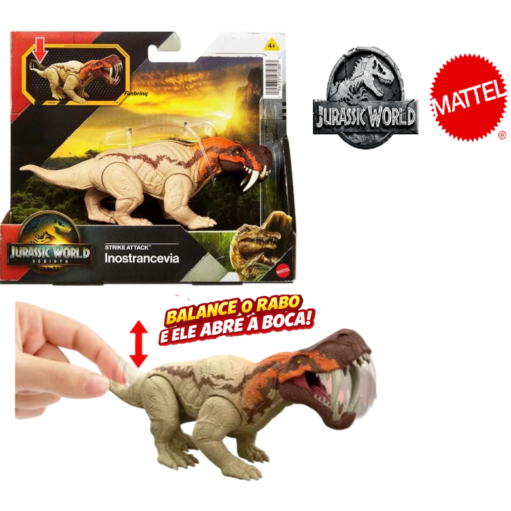 Dinossauro Jurassic World Survival 20 CM com Movimentos Articulados Mattel JGB77 — imagem 2 de 2