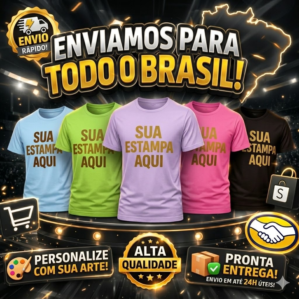 Camiseta Personalizada Logo Frase Uniforme  100% Algodão em Oferta na Shopee