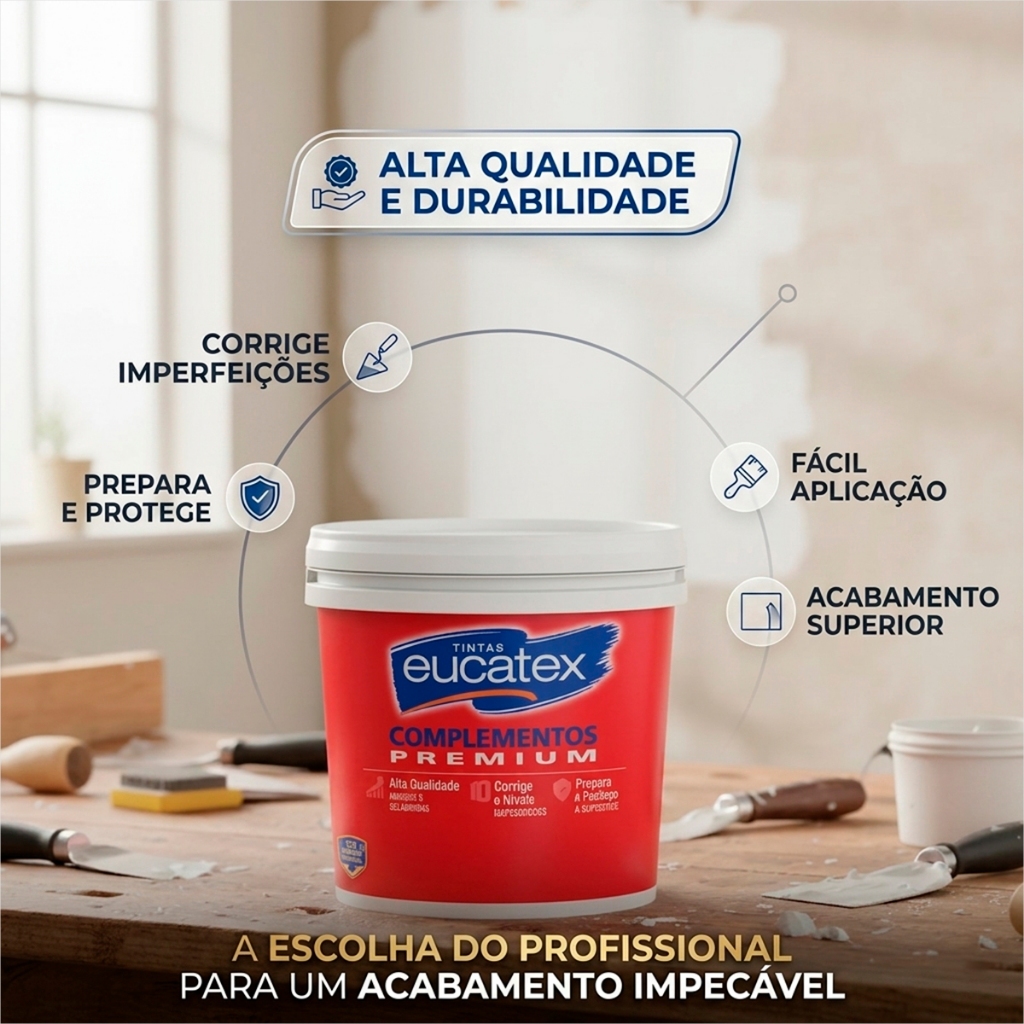 Massa Acrilica e Corrida Pequenas Correções Fácil de Aplicar Paredes Muros