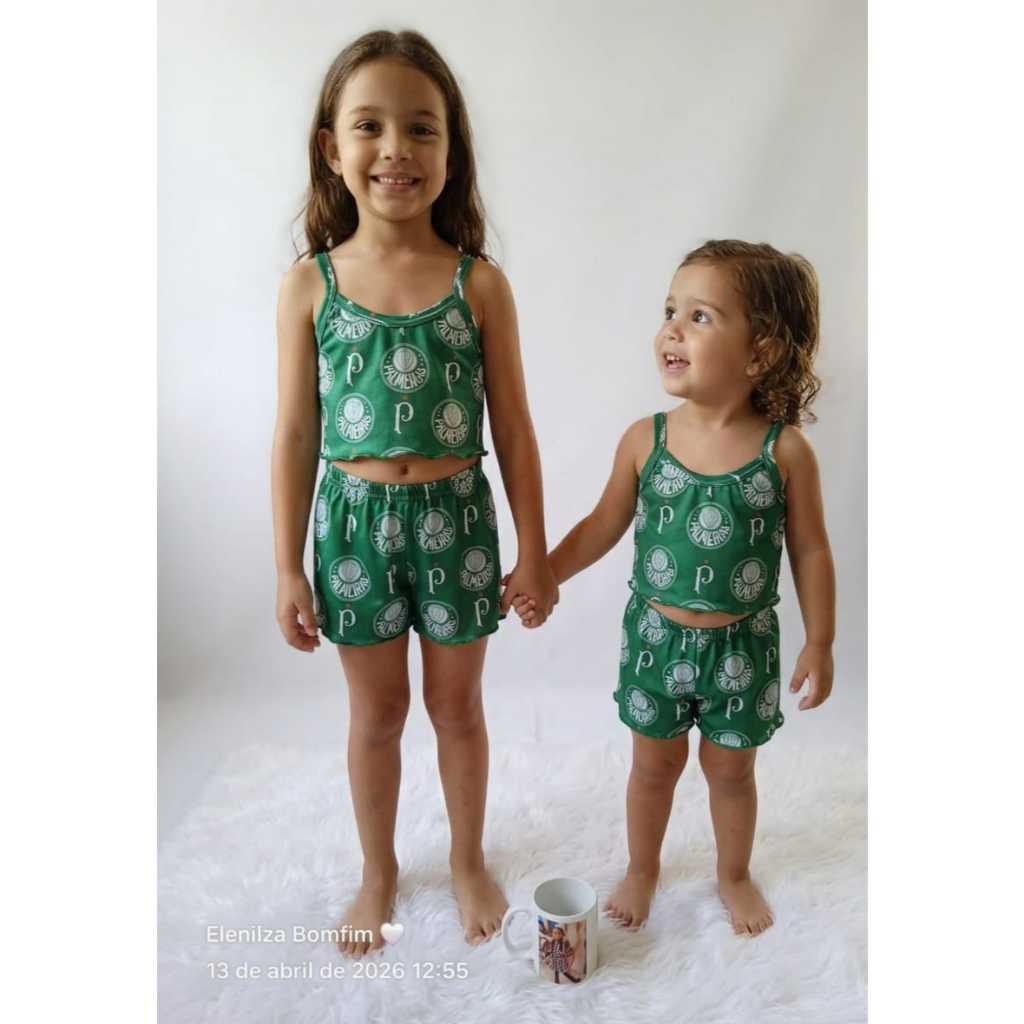 PIJAMA BABYDOOL DO PALMEIRAS INFANTIL MENINA tecido súede, mais conforto para a noite de sono