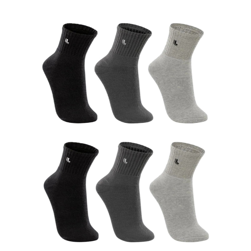 Kit 6 Pares de Meias Esportiva Cano Médio Lupo 3248