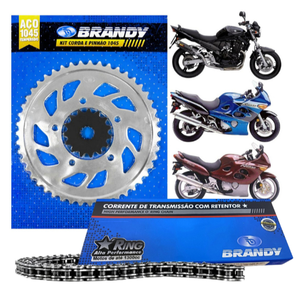 Kit Relação Completo 530x118l Suzuki GSF 650 Bandit 2005 A 2006 - Brandy