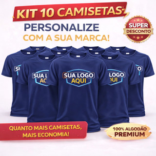 CAMISETAS UNISSEX KIT-10 UNI/ COM ESTAMPA PERSONALIZADA FOTO FRASE LOGO OU UNIFORME SUA ART DESEJADA