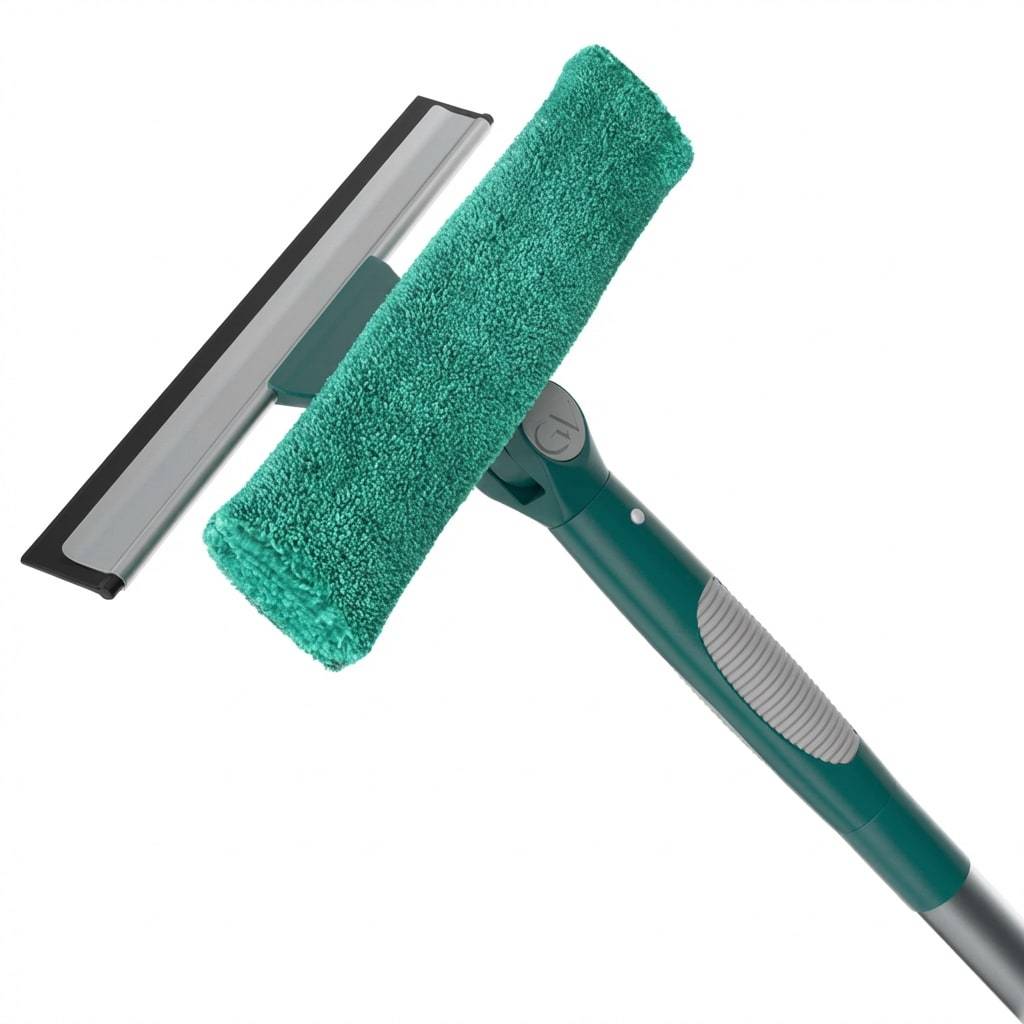 Rodo Emborrachado Para Limpeza De Pisos Com Refil E Cabo Extensor