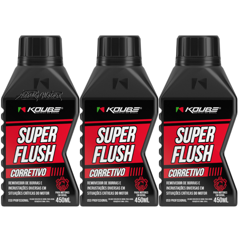 Kit 3 Super Flush CORRETIVO KOUBE 450ML