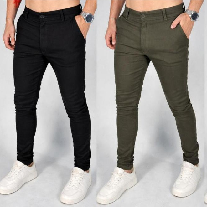 Kit Calça Sarja Masculina Premium Com Elastano Sport Fino