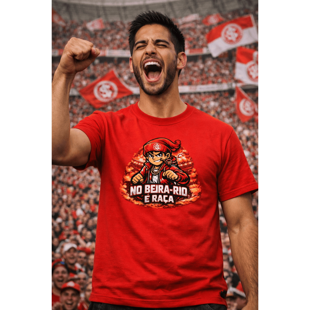 Manto Camisa Camiseta Internacional Saci Agressivo Beira-Rio Pressão Total Torcedor Raiz Streetwear