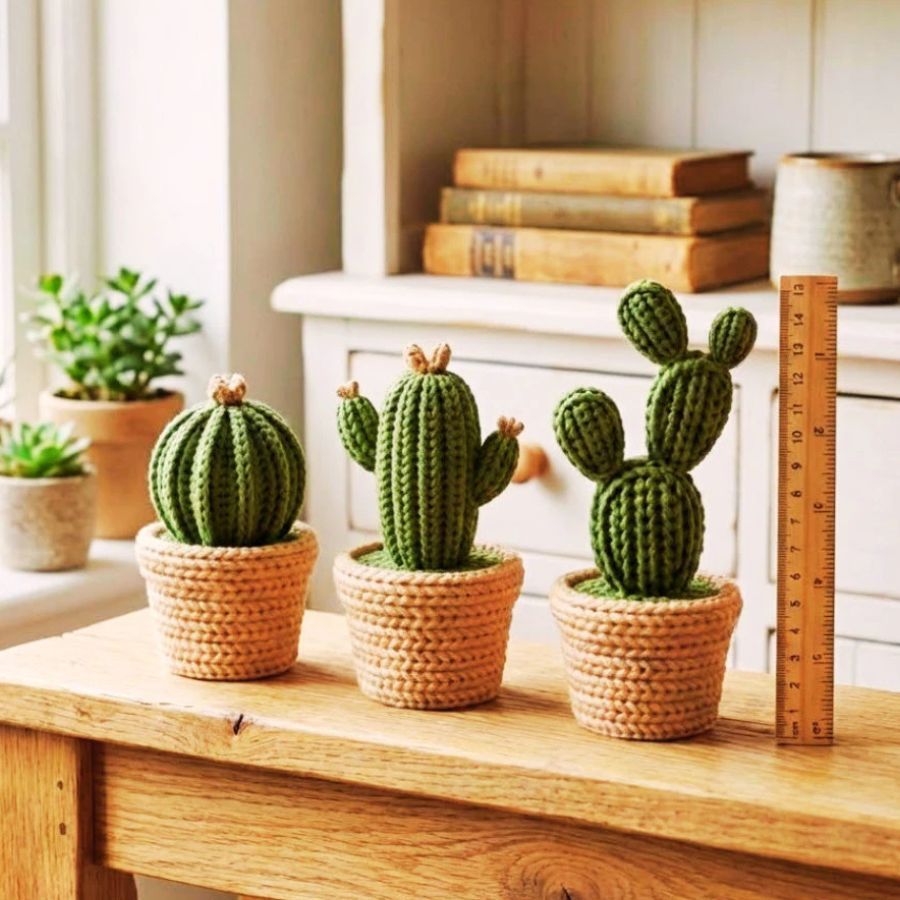 Cacto Decorativo 3D Decoração para Sala Minimalista Moderna Escritório