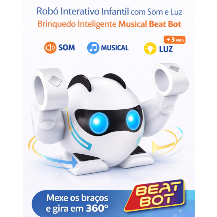 Brinquedo Robô Dançarino Infantil com Som e Luz - Movimento Autônomo e Estímulo à Imaginação