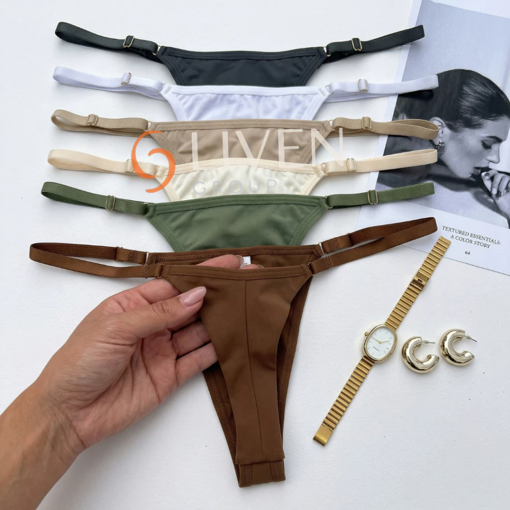 Kit 5 Calcinhas Fio Dental Duplo  Regulagem Levanta Bumbum Tanga Lingerie Feminina Moda Intima — imagem 1