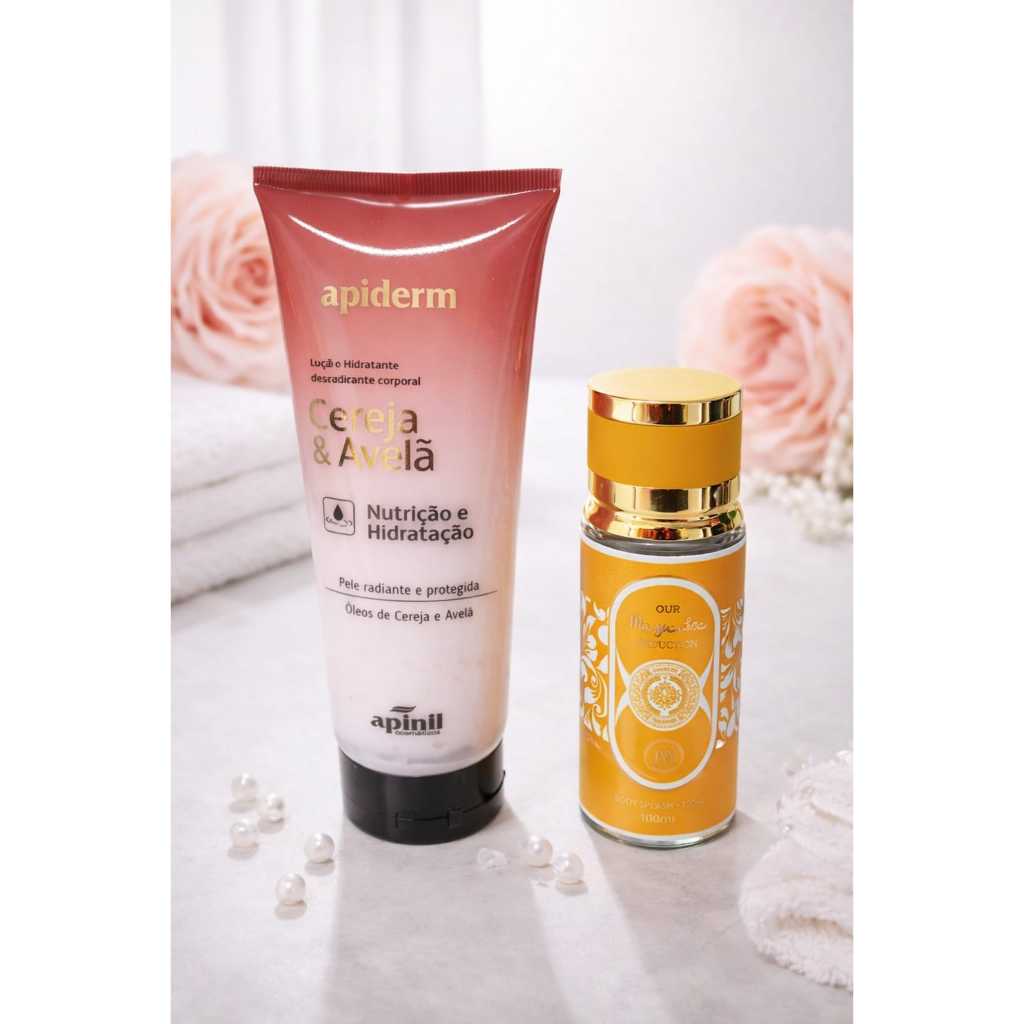 Kit Hidratante Corporal + Body Splash Magnific Seduction – Perfume Feminino Sofisticado + Hidratação
