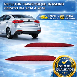 Refletor Parachoque Traseiro Cerato kia 2014 2015 E 2016
