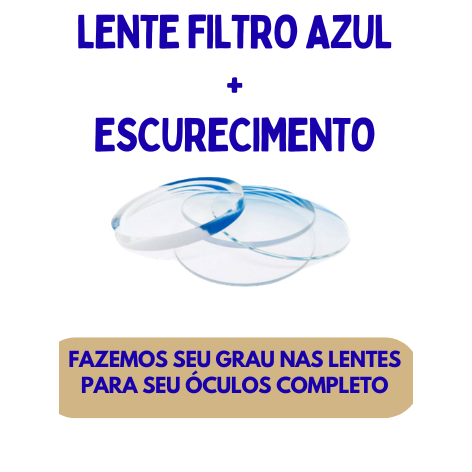 Par de lentes filtro azul escurecimento no sol blue control fotocromática fotossensível antirreflexo
