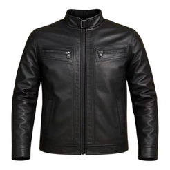 Jaqueta de Couro Masculina Moda Inverno Frio