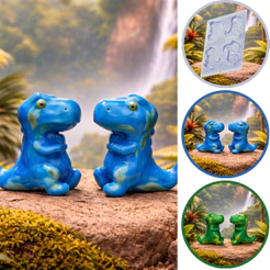 1~5 Forma Porto Com Silicone (3 partes) Para Chocolate DINOSSAURO BABY, CÓD P75. (CHOCO)