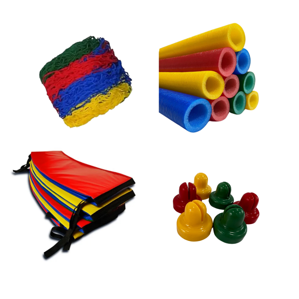Kit Para Cama * Nome do Produto Elástica / Pula Pula 1,40m – Rede + Protetor de Molas +Isotubos e ponteiras| Reposição e