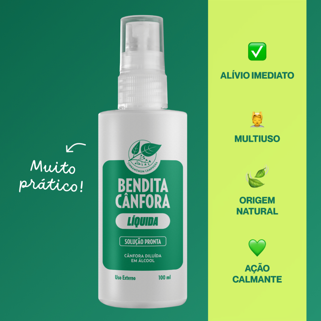 Spray de Cânfora Líquida 100 Ml KIT Com 1/2/3 un em Oferta na Shopee