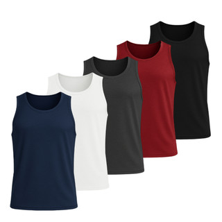 Kit Com 5 Camiseta Regata Dry Fit Esportiva Para Academia
