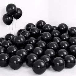Balões São Roque Bexigas Preto Ebano C/50 Unidades