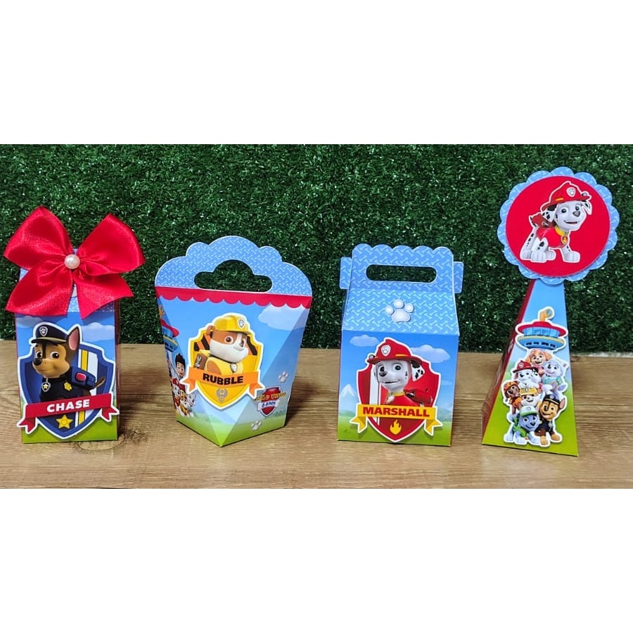 Kit Festa Personalizados PATRULHA CANINA - Caixinhas para Lembrancinhas Aniversário - PAPEL FOTOGRÁFICO