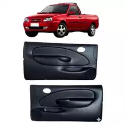 Par Forro de Porta Manual Courier / Fiesta 2 Portas ano 1996 A 2009 PRETO