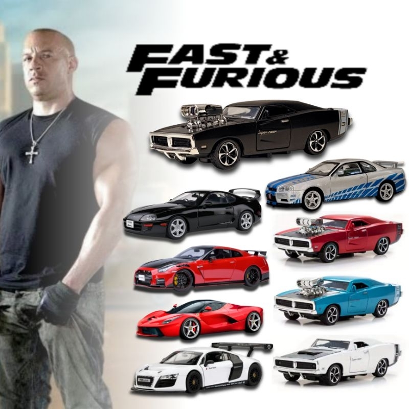 Miniatura de ferro Velozes e Furiosos Super Charger Supra Fricção Metal Diecast Coleção Presente