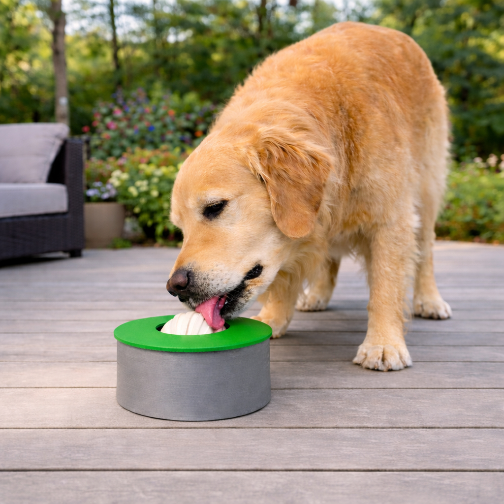 Comedouro Brinquedo Lamber Cachorro Gato Reduz Ansiedade Alimentador Interativo Lento Bolinha Giratória