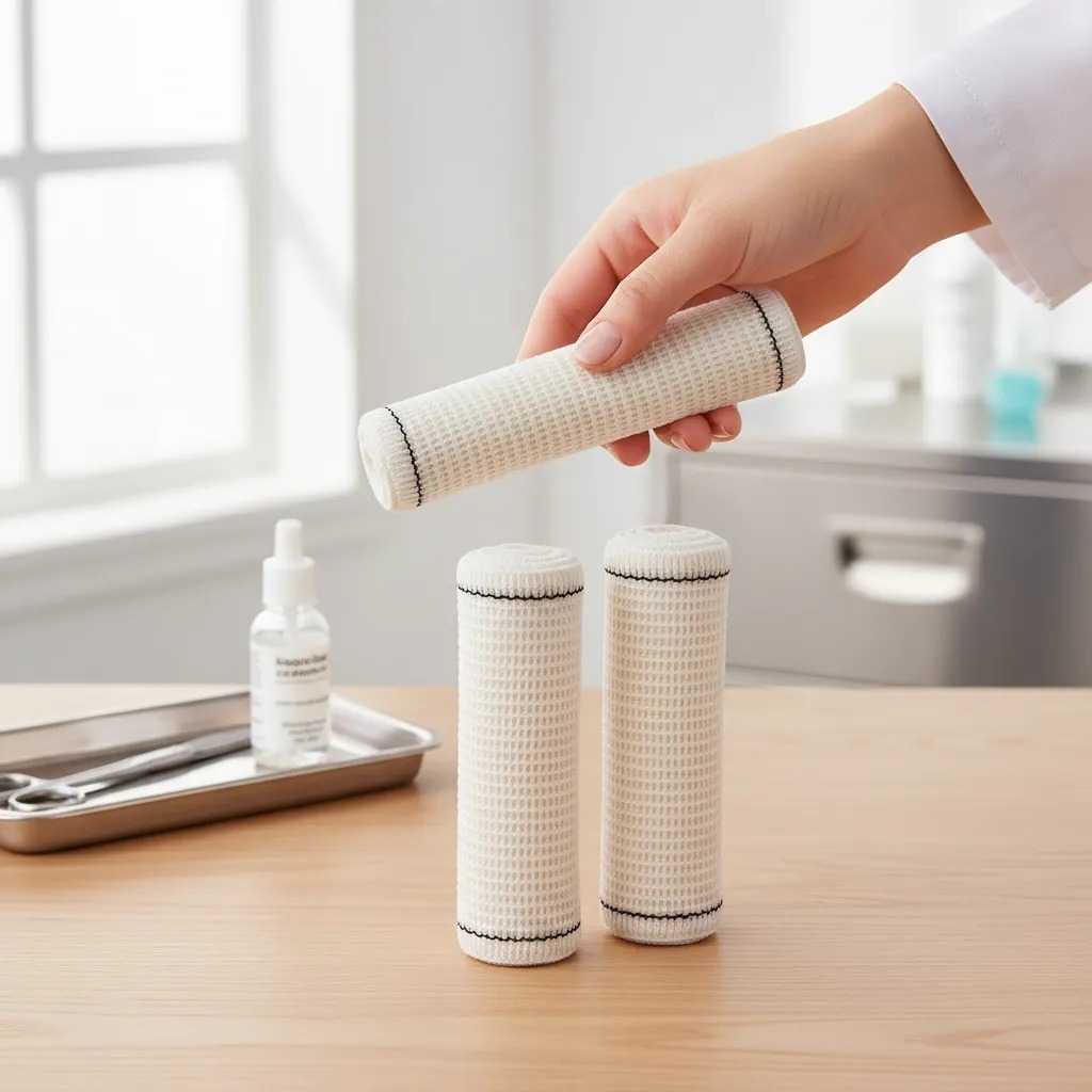 Kit 12un Faixa Curativo Atadura Crepe Algodão 13 Fios Alta Qualidade Absorção Elasticidade Anvisa