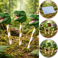 1~10 Forma Simples PALITO DINOSSAURO em Acetato PORTO Para Doces de Chocolate e Confeitaria. P156-N4 (CHOCO)