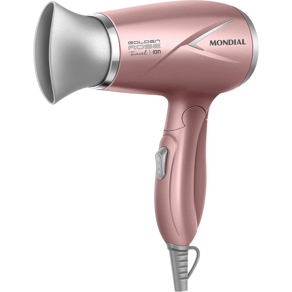 Secador de Cabelos, MONDIAL, Travel, Golden Rose, 1200W, Bivolt - SC-47-GR