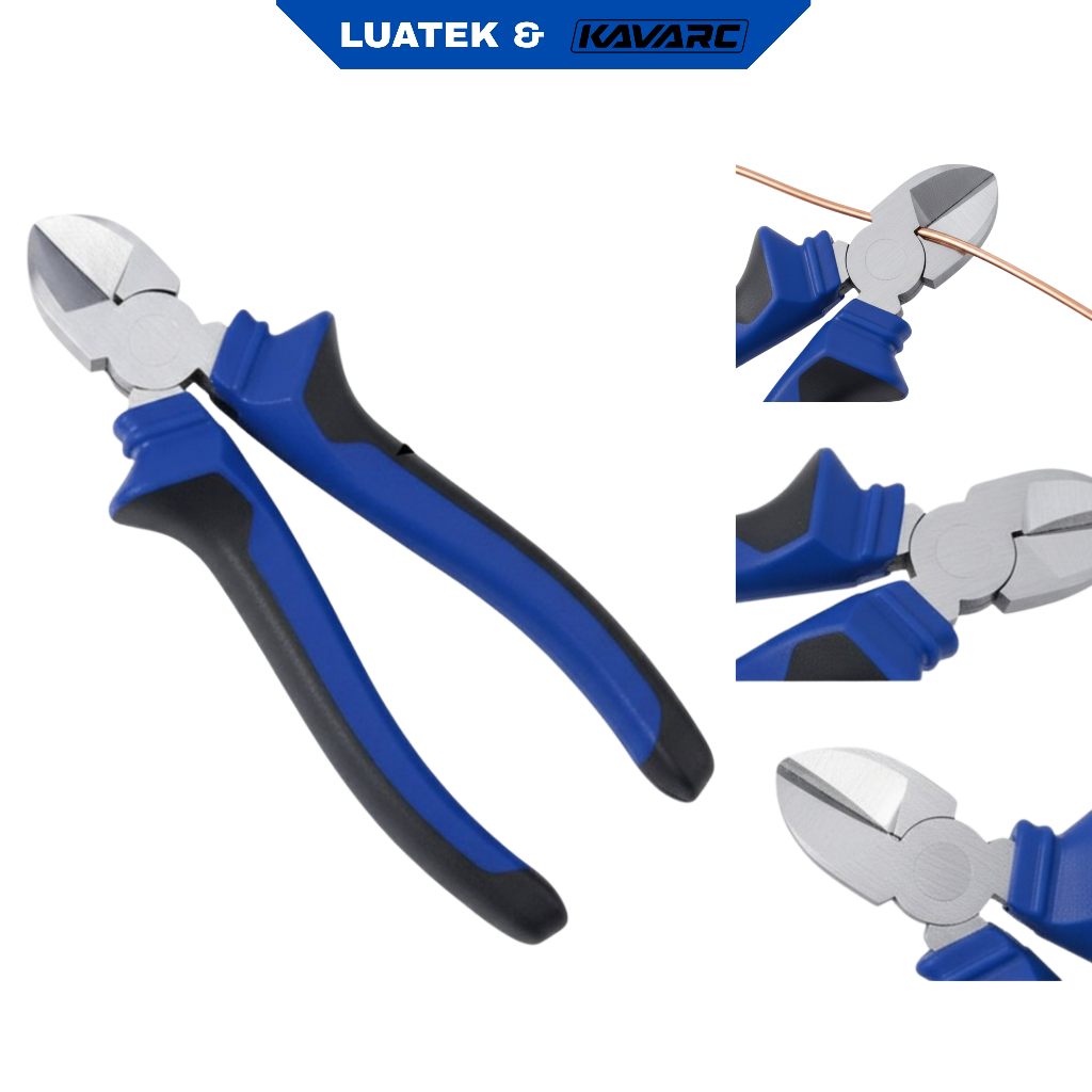 Alicate De Corte Afiado Diagonal Rente 6'' 160mm/8'' 190mm-LUATEK