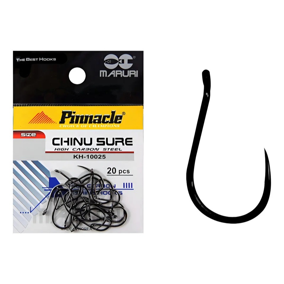 Anzol de Pesca Sem Farpa (Para Pesqueiro) Tambaqui Tambacu Cartela Pinnacle Chinu Sure Kh-10054 KH-10025
