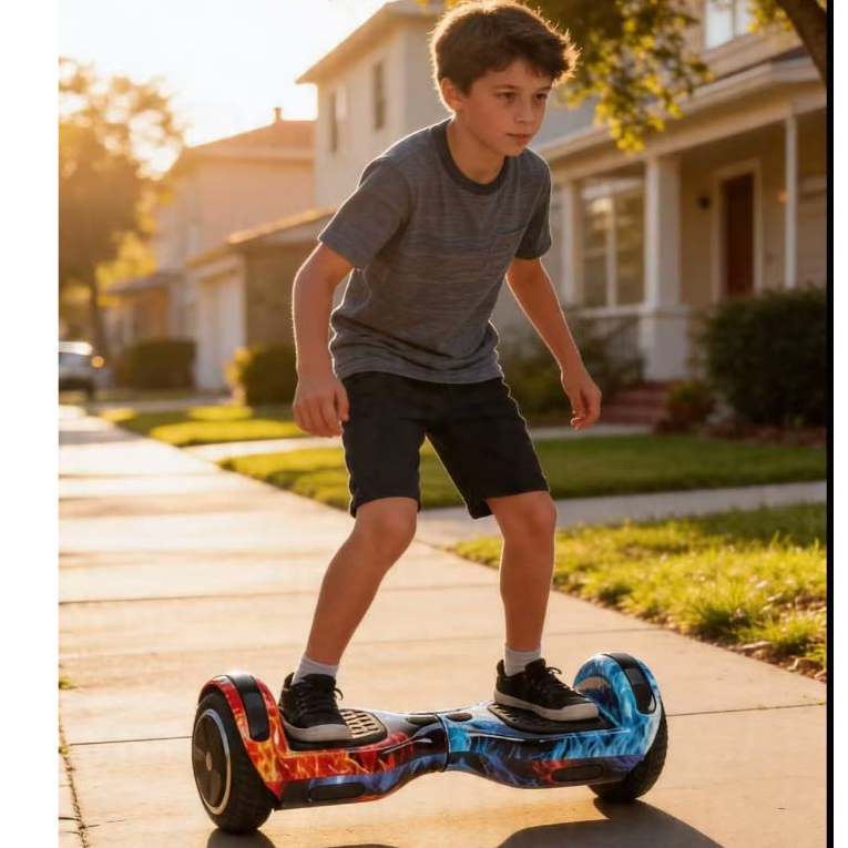 Hoverboard Infantil 6.5" - Skate Elétrico com LED Inteligente Bluetooth e Bateria Forte