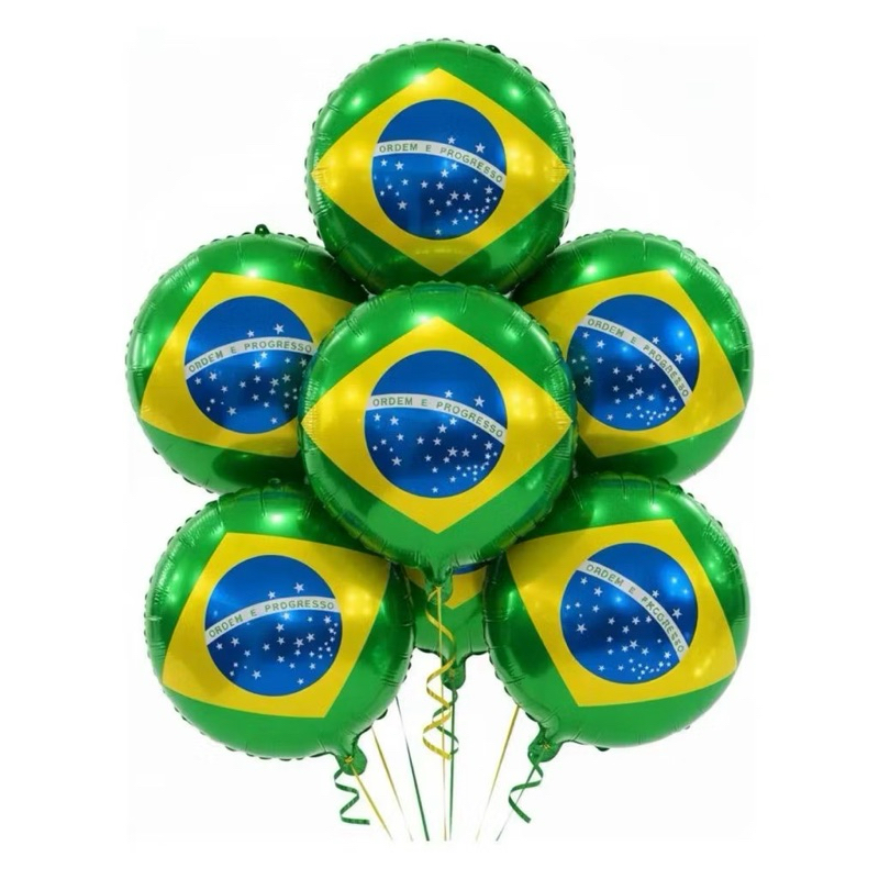 Balão Brasil Metalizado Seleção Brasileira Copa Do Mundo Futebol