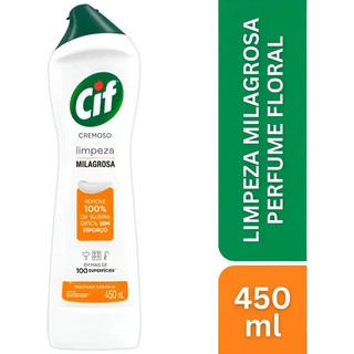 Cif Cremoso  Limpeza Milagrosa Multiuso Laranja 450ml