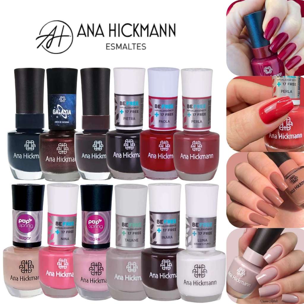 Kit Esmalte Ana Hickmann Tons Escuros Marrom Esmalte Atacado