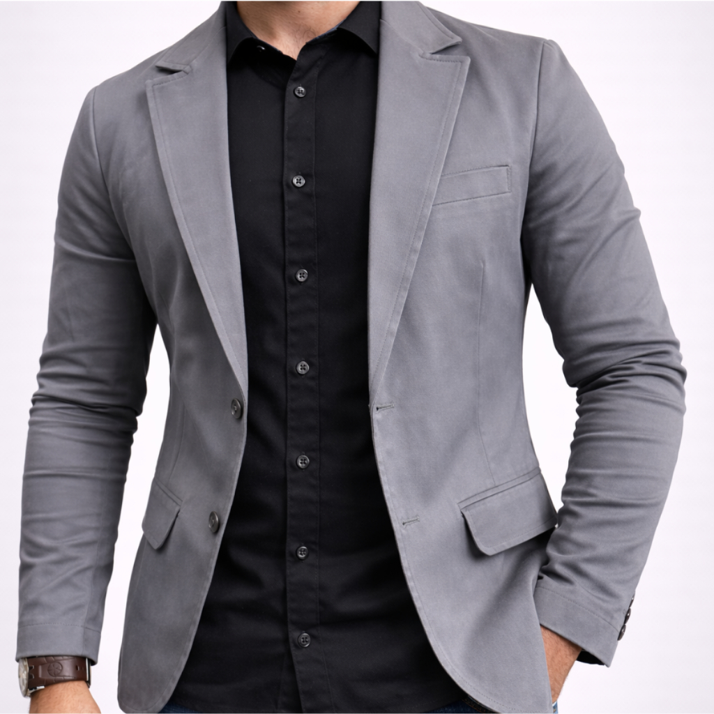 Blazer Masculino Slim Fit Premium Alfaiataria Sarja Elastano Casamento Escritorio Esporte Fino