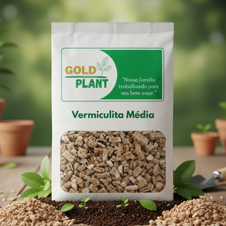 Vermiculita Expandida 10L, 20L ou 50L Grow Cultivo Plantas Saches Artesanato Gold Plant