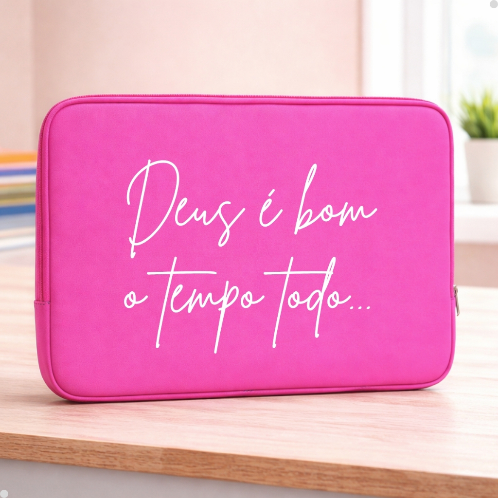 Capinha De Notebook Personalizada Deus É Bom Impermeável Leve